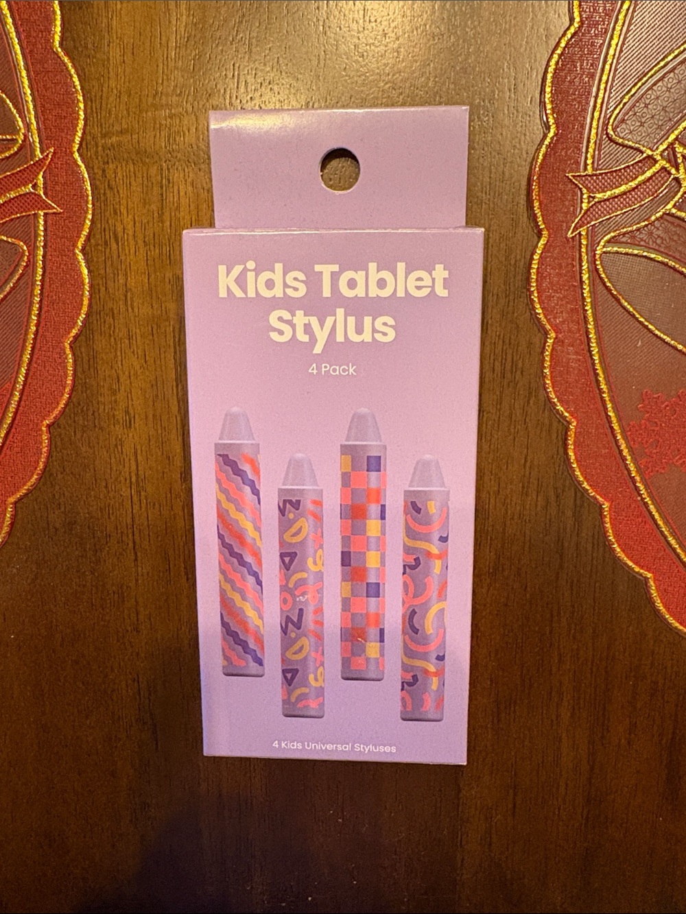 Kids Tablet Stylus 4-Pack with Colorful Designs NWT